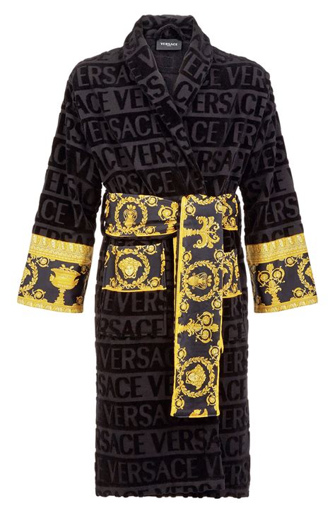 versace gold and black robe|Versace robe for sale.